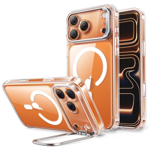 ESR for iPhone 17 Pro Case with Stash Stand, Compatible with MagSafe, Military-Grade Drop Protection Magnetic Phone Case for iPhone 17 Pro, Scratch-Resistant Back Cover, Clear - color: Clear, size: iPhone 17 Pro 6.3inch
