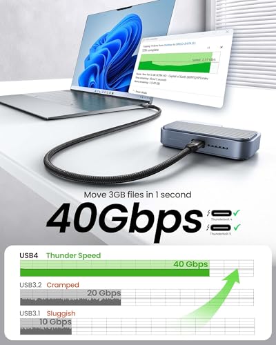 Silkland 40Gbps USB 4 for Thunderbolt 4 Cable 3.3FT, 240W PD3.1, 8K/Dual 4K - size: 3.3FT