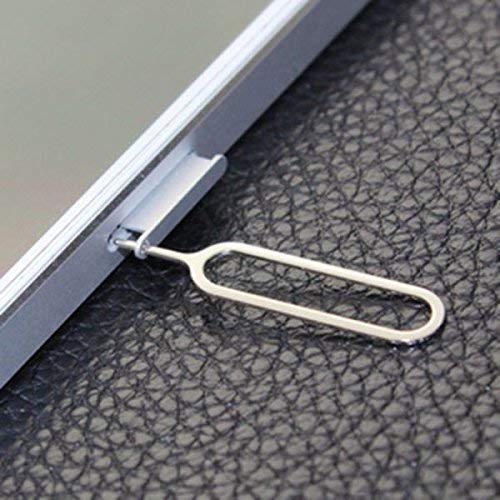 eTECH Collection Sim Card Tray Remover Eject Pin Key Tool for iPhone iPad Samsung Galaxy Smart Phone/Tablet and More (Silver) (100 Pack) - size: 100 Pack