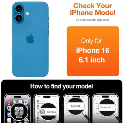 I&H for iPhone 16 6.1 inch Case Crystal Clear Non-Yellowing, Shockproof, Anti-Scratch, Transparent Soft Back Cover