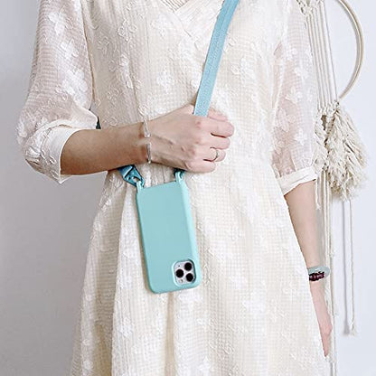 Compatible with iPhone 6/7/8/SE2/SE3,Crossbody Phone Case with Lanyard Cute Soft Silicone Case with Adjustable Shoulder Strap Shockproof Protector Compatible with Women Girls Blue - color: Blue, size: iPhone 6/7/8/SE2/SE3