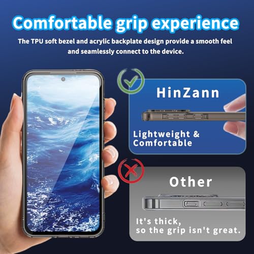for Samsung Galaxy A36 5G TPU Phone Case (Transparent Black) | Transparent TPU Smartphone Case, Anti-Fingerprint, Shockproof, Ultra-Thin Durable Protective Cover for Samsung Galaxy A36 - color: Transparent black