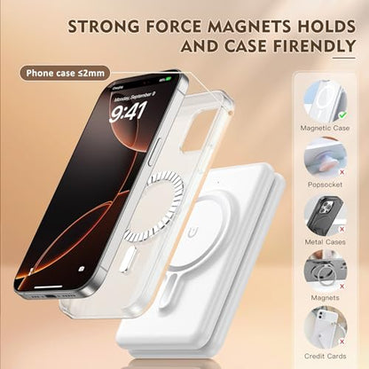 Charging Station for Apple Devices: Magnetic Wireless Charger for iPhone - color: White