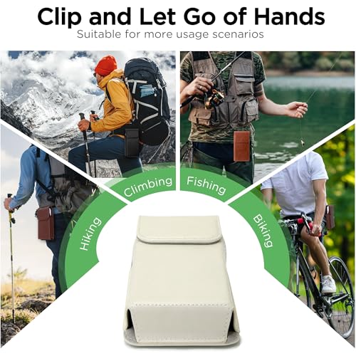 for Phone Pouch Holster Belt Case, Premium Leather Pouch with Belt Clip Phone Holster Belt Case (White, Large) - color: White, size: Large