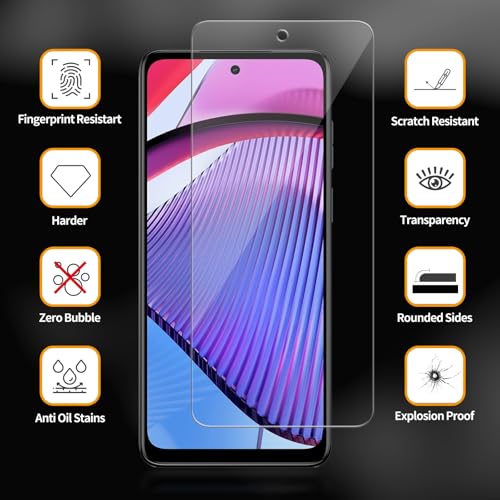 3 Pack for Motorola Moto G Power 5G 2023 XT2311 Tempered Glass Screen Protector [9H Hardness] with Installation Frame, Bubble-Free, Case Friendly, HD Clear, Anti-Scratch - size: Moto G Power 5G 2023 (3 Pack)