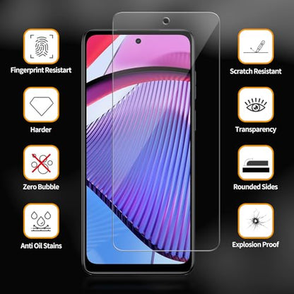 3 Pack for Motorola Moto G Power 5G 2023 XT2311 Tempered Glass Screen Protector [9H Hardness] with Installation Frame, Bubble-Free, Case Friendly, HD Clear, Anti-Scratch - size: Moto G Power 5G 2023 (3 Pack)