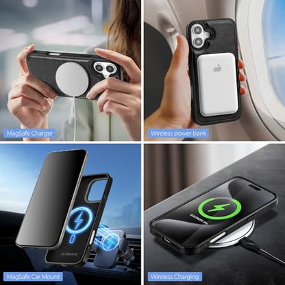 SkyEagle for iPhone 16 Wallet Case with Card Holder,Black - color: Black, size: iPhone 16 - 6.1"