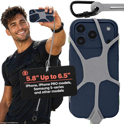 Pulpo Safety Cell Phone Lanyard, Phone Wrist Strap, Grey, 5.8" to 6.5" - color: Stealth Grey, size: Standard 5.8-6.5"