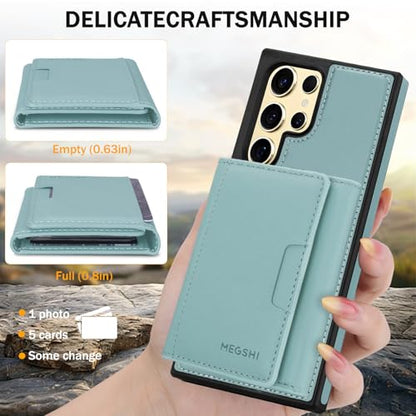 for Samsung Galaxy S23 Ultra Wallet Case, 2-in-1 Detachable Magnetic Wallet Case, Card Holder RFID Blocking, Fashionable Faux Leather Card Slot & Folding Design (Blue) - color: Blue, size: Samsung Galaxy S23 Ultra