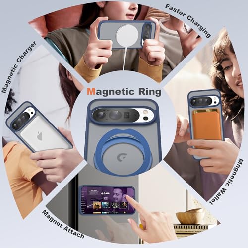 Compatible with Google Pixel 9/10 Pro XL Case with Stand 6.8",Blue - color: Blue, size: Google Pixel 9 Pro XL/Pixel 10 Pro XL