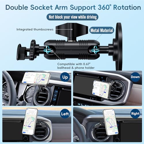 Vent Magnetic Phone Mount for Toyota Tacoma 2016-2023 & Tundra 2014-2021 - style: Magnetic Mount