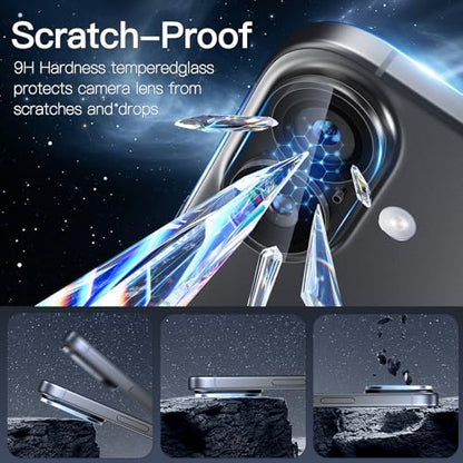[3 Pack Camera Lens Protector For iPhone 17 6.3-Inch,9H Tempered Glass,Anti-Scratch,Case Friendly,Night Circle,No-Bubble HD Clarity,Full Cover - size: iPhone 17