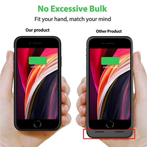 Battery Case for iPhone 8/7/6S/6/SE 2020/SE 3, 10000mAh Portable Rechargeable Protective Charging Case Compatible with iPhone 8/7/6S/6/SE 2020/SE 2022 (4.7 inch) Extended Battery Charger Case (Black) - size: iPhone 6/6S/7/8/SE2/SE3