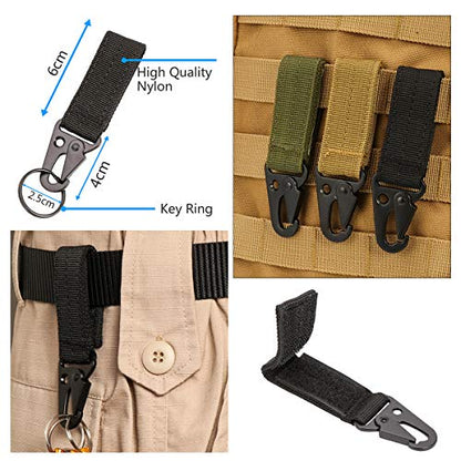 Tactical Cell Phone Holster Pouch Case, Molle Attachment Belt Holder for 4.7"-6.9" with US Flag Patch and Gear Clip for iPhone 18 Pro Max/17 Pro/16 Pro - color: Black