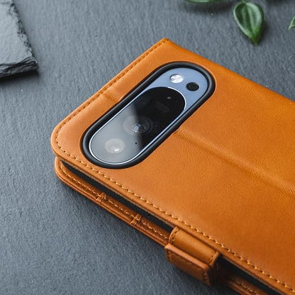 Google Pixel 10 Pro XL Metro Leather Wallet Phone Case - color: Metro Tan