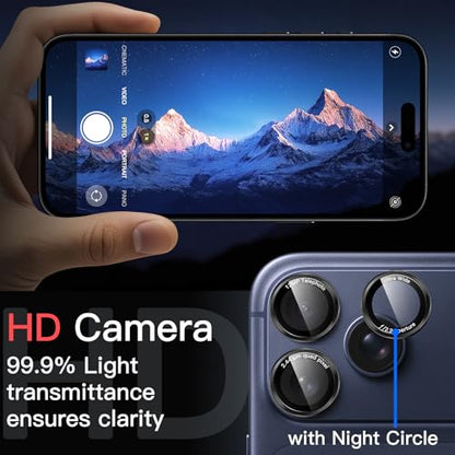 JETech Camera Lens Protector for iPhone 17 Pro/17 Pro Max, Black+Red, 1 Set - size: iPhone 17 Pro/17 Pro Max