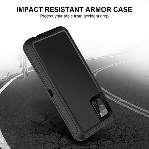 Jelanry for Samsung Galaxy A71 5G Case Heavy Duty Rugged Shockproof, Black | Dual-Layer Protective Hard Back Cover with Anti-Dust Scratch Raised Screen/Camera Lips Drop Protection for Outdoor Daily Use - color: Black
