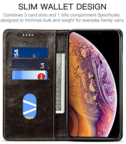 SINIANL iPhone 8 Plus / 7 Plus Case, Leather Wallet Folio Case with Stand, Magnetic Closure, Credit Card Slot, Black - color: Black, size: iPhone 7 Plus / 8 Plus (5.5 inch)