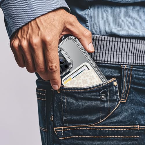 for MagSafe Wallet,Magnetic Card Holder for Phone Case - color: Natural Flower