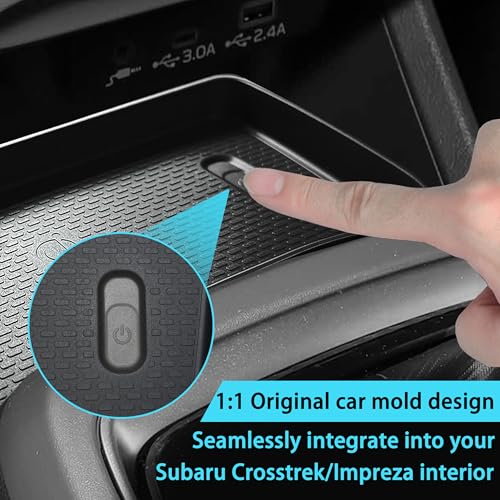 Wireless Charging Protective Mat for Subaru Crosstrek/Impreza 2026 2025 2024 Accessories Center Console Wireless Charger Anti-Slip Cover Pad Heat Insulation Silicone Waterproof Easy to Clean Black - size: for Subaru Crosstrek/Impreza 2024 2025