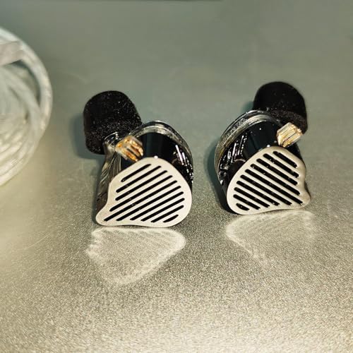 KZ x HBB PR2 in Ear Monitor Earphones 13.2mm Planar Magnetic Driver HiFi Wired Headphone Noise Cancelling IEM Earbuds with Detachable 2 Pin Silver-Plated Cable for Audiophile (Without Mic) - color: SolidBlack