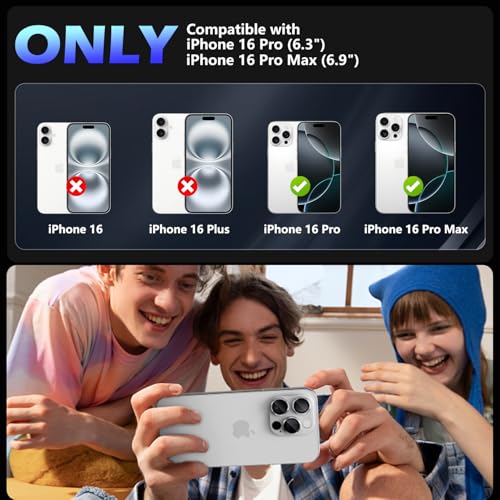 imluckies Alloy Metal Camera Lens Protector for iPhone 16 Pro / 16 Pro Max / 14 Pro / 14 Pro Max, 9H Tempered Glass, Ultra HD, Anti-Scratch, Strong Adhesion, Case Friendly, White Titanium - size: 16/14 pro/promax White Titanium
