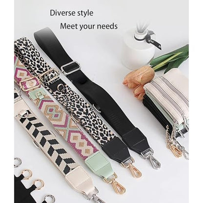 Clip and Go Strap for Phone with Wallet Crossbody,Phone Strap with Zipper Pouch and Adjustable Chain - color: 4pcs Mix Color