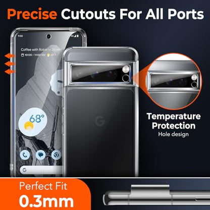LK 2+2 Pack for Google Pixel 8 Pro Screen Protector+Camera Lens Protector - color: transparent-1