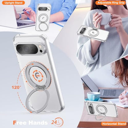 Compatible with Google Pixel 10/10 Pro Case with Stand 6.3",Clear - color: Clear, size: Google Pixel 10/Pixel 10 Pro