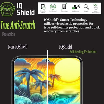 IQShield 2 Pack Screen Protector for Samsung Galaxy S22 Plus / S22+ 5G Case Friendly, Easy Installation, Fingerprint Unlock, Anti-Bubble Clear TPU Film - size: 6.6-INCH