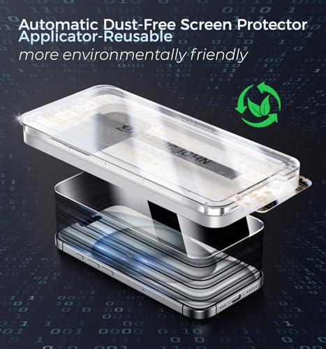 MAGIC JOHN Privacy 3rd Gen Upgraded for iPhone 15/16 Screen Protector - size: iPhone 16/15-6.1''