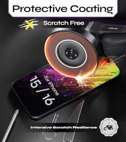 Defenslim for iPhone 15/16 Privacy Screen Protector (2Pack), Easy Auto-Dust & Align Install Kit, 6.1" Tempered Glass, 9H Hardness, Privacy Protection, Case Friendly, SpyShield