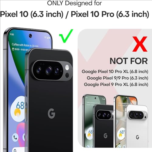Battery Case for Pixel 10/10 Pro,10000mAh Portable Protective Smart Wireless Charging Case Support Carplay Compatible with Pixel 10/10 Pro(6.3 inches)Rechargeable Extended Battery Charger Cover(Black) - size: for Pixel 10/10 Pro
