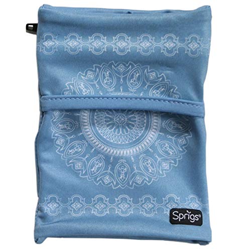 Sprigs Wrist Wallet Running Wristband Pocket for Keys Cards Cash ID Phone - color: Batik Blue