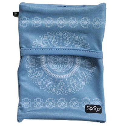 Sprigs Wrist Wallet Running Wristband Pocket for Keys Cards Cash ID Phone - color: Batik Blue