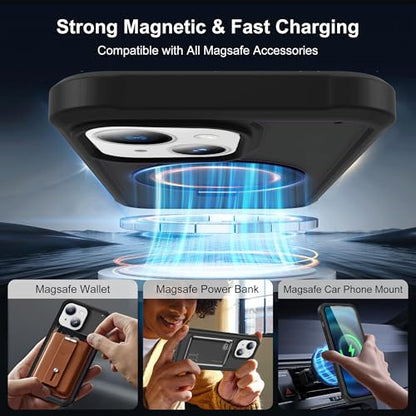 Compatible with iPhone 15 Plus Case with Stand 6.7",Black - color: Black, size: Iphone 15 Plus