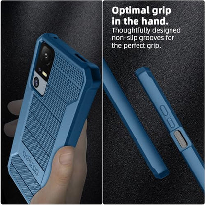 BELTRON Phone Case for Jitterbug Smart 4, Slim Industrial Strength Protective Grip Case with Reinforced Technology for TCL 40XL / Lively Jitterbug Smart4 (Blue) - color: Blue