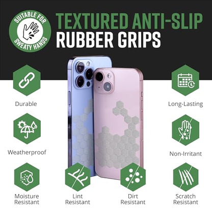 Dragon Grips Clear Rubber Grip Tape, 84pc Hexagon Grip Stickers - color: Clear, size: 5/8" - 84pcs 1 pack