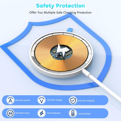 [Apple MFi Certified]Magnetic Wireless Charger for iPhone 17,10FT Long Mag-Safe Charger Wireless Fast Charging Pad Magnet Mag Safe Charge for iPhone 17 Pro Max/Air/16 Pro Max/16/15Pro/14/13/12,AirPods