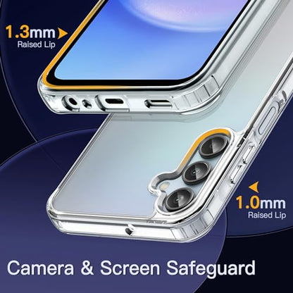 JETech Case for Samsung Galaxy A15, Anti-Yellowing, Clear | Shockproof Protection, Scratch Resistant Hard PC Back, Durable Transparent TPU Bumper - color: Clear, size: Galaxy A15
