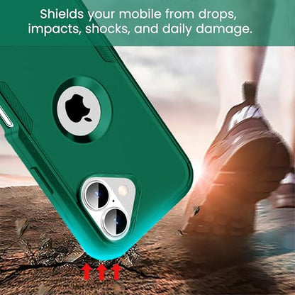 MXX for iPhone 17 Case, Heavy Duty 3 in 1 Wing Design Protective Cover with MagSafe, Phone Case 2025 (Green) - color: Green, size: iPhone 17