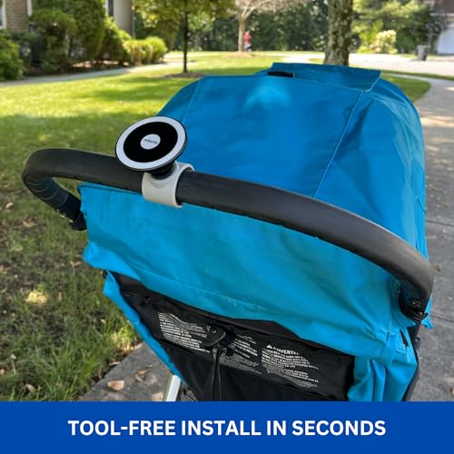 Maxby Stroller Phone Holder with MagSafe-Compatible Mount and Snap-On Clamp