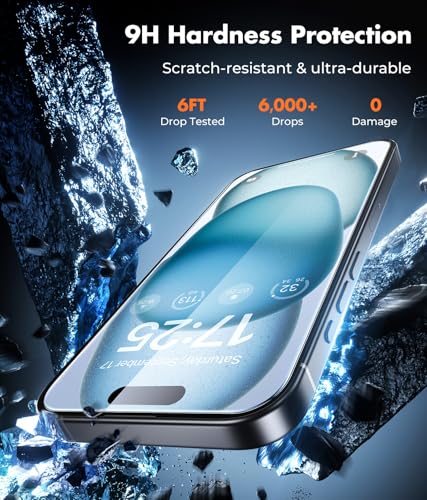 UNBREAKcable iPhone 15 Screen Protector & Camera Lens Protector - size: iPhone 15