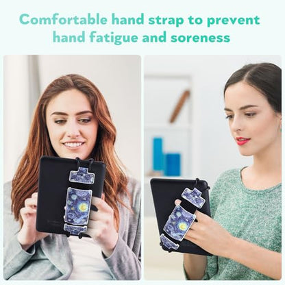Secure Hand Strap for Kindle and Tablet - High Elasticity Finger Grip Holder Accessories for 6-8 Inches E-Book Tablet. - color: Pastel