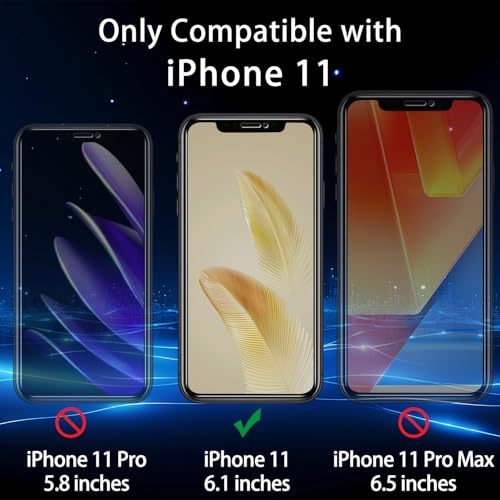 Slanku 3Pack Privacy Screen Protector for iPhone 11/XR Tempered Glass Frame - size: 11/XR