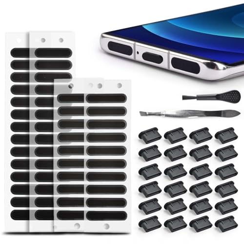 74Pcs USB C Dust Plug Type C Anti Dust Cover Protector Phone Speaker Cover - size: 74Pcs