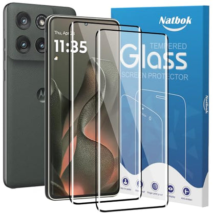 2 Pack 3D Compatible with Motorola Edge 2025/Moto Edge 60 Fusion/60 Pro Screen Protector,9H Tempered Glass Film,HD Clear Scratch Resistant,Bubble-Free for Moto Edge 2025 Screen Protector