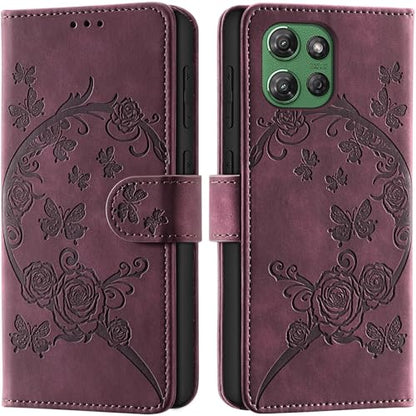 Wallet Case for Motorola Moto G Power (2025), Burgundy | RFID Blocking, Magnetic Closure, Card Holder, Kickstand, Shockproof Flip Cover - color: Burgundy