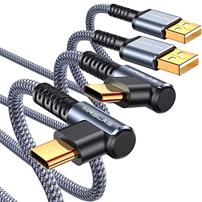 MRGLAS 3.2A USB C Charger Cable [2-Pack, 10FT], USB A to USB C Cable - color: Grey, size: 10FT+10 FT