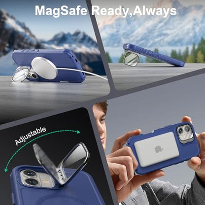 Follaroma for iPhone 16 Case with Magnetic,Heavy Duty Case,6.1'',Navy - color: Navy, size: iPhone 16 6.1''